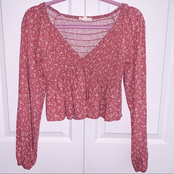 Babydoll Floral Crop Top - Picture 2 of 3